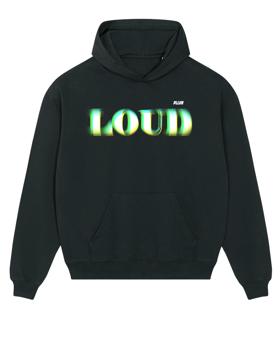 LOUD | Unisex Vintage Hoodie Schwarz - PLLVR Onlineshop